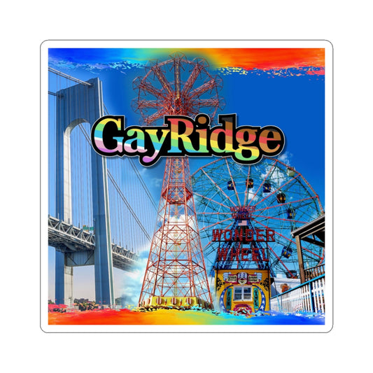 Colorful GayRidge Kiss-Cut Stickers | Fun Decor for Laptops, Water Bottles, & Journals, Pride Stickers, Festival Vibes, LGBTQ+ Celebration