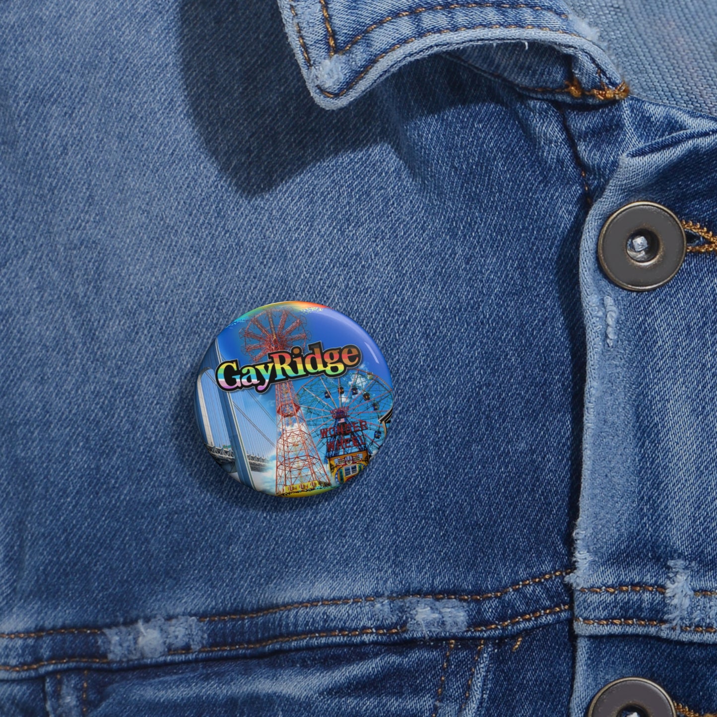 Custom GayRidge Pin Buttons, Fun Accessories, Pride Pins, Travel Souvenirs, LGBT Gifts, Festival Gear
